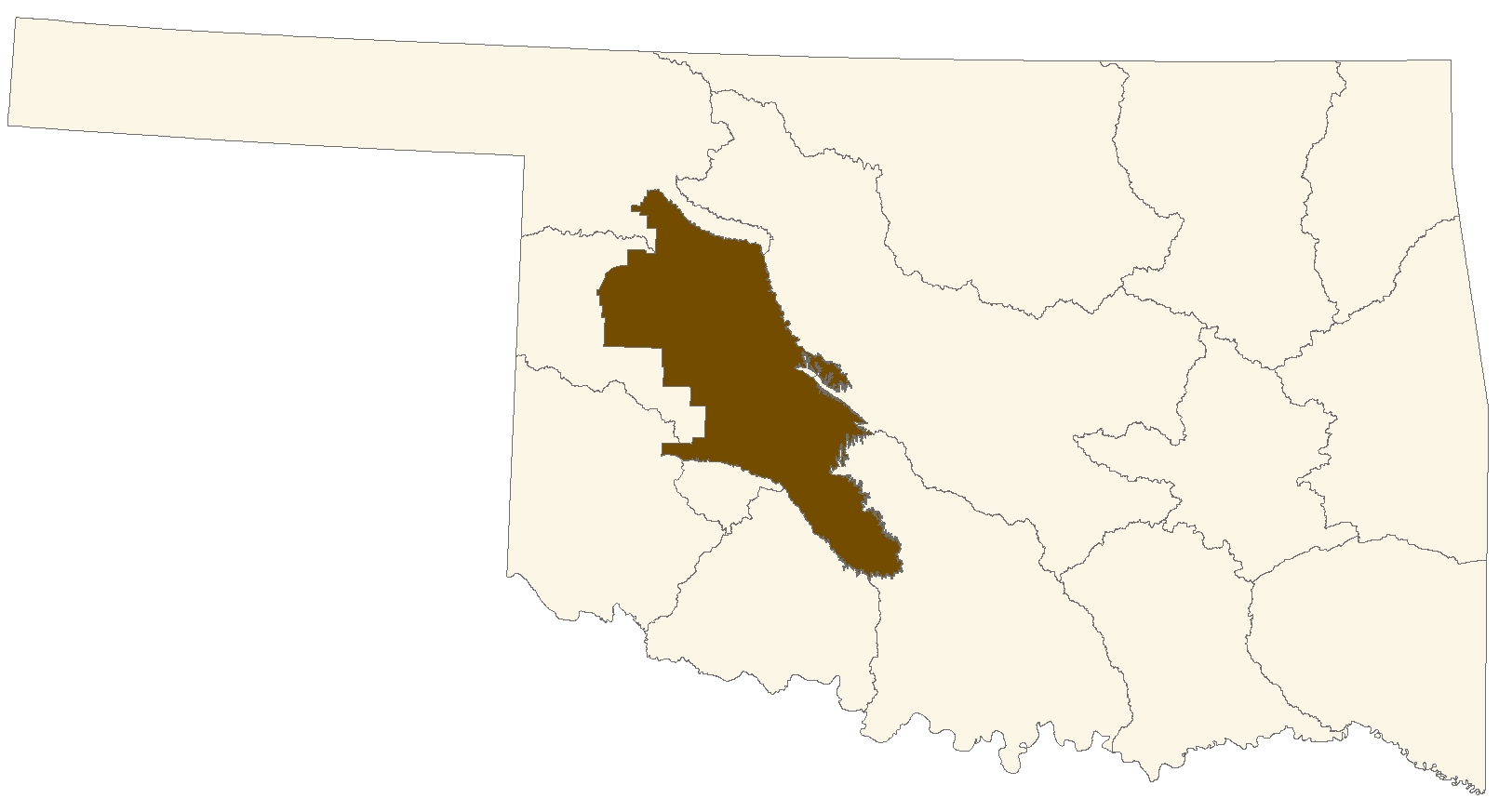 Rush Springs Aquifer Map